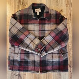 VTG 90s Woolrich Wool Plaid Sherpa Lined Jacket Coat Full Zipper Men’s 2XL